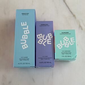 Bubble Skin Care Bundle Cleanser Toner Moisturizer